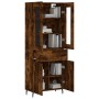 Aparador alto madera contrachapada roble ahumado 69,5x34x180 cm de vidaXL, Aparadores - Ref: Foro24-3198550, Precio: 167,40 €...