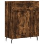 Aparador alto madera contrachapada roble ahumado 69,5x34x180 cm de vidaXL, Aparadores - Ref: Foro24-3198550, Precio: 167,40 €...