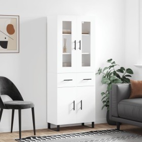 Tall white plywood sideboard 69.5x34x180 cm by vidaXL, Sideboards - Ref: Foro24-3198553, Price: 208,99 €, Discount: %