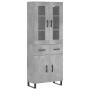 Concrete gray plywood tall sideboard 69.5x34x180 cm by vidaXL, Sideboards - Ref: Foro24-3198557, Price: 194,45 €, Discount: %