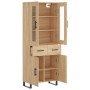 Aparador alto madera contrachapada color roble 69,5x34x180 cm de vidaXL, Aparadores - Ref: Foro24-3198556, Precio: 195,12 €, ...