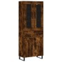 Tall smoked oak plywood sideboard 69.5x34x180 cm by vidaXL, Sideboards - Ref: Foro24-3198558, Price: 206,24 €, Discount: %