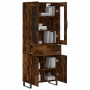 Tall smoked oak plywood sideboard 69.5x34x180 cm by vidaXL, Sideboards - Ref: Foro24-3198558, Price: 206,24 €, Discount: %