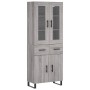 Aparador alto madera contrachapada gris sonoma 69,5x34x180 cm de vidaXL, Aparadores - Ref: Foro24-3198559, Precio: 197,62 €, ...