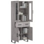 Aparador alto madera contrachapada gris sonoma 69,5x34x180 cm de vidaXL, Aparadores - Ref: Foro24-3198559, Precio: 197,62 €, ...