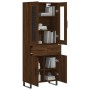 Tall oak brown plywood sideboard 69.5x34x180 cm by vidaXL, Sideboards - Ref: Foro24-3198560, Price: 185,67 €, Discount: %