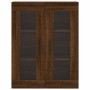 Aparador alto madera contrachapada marrón roble 69,5x34x180 cm de vidaXL, Aparadores - Ref: Foro24-3198560, Precio: 185,67 €,...