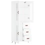 Tall white plywood sideboard 69.5x34x180 cm by vidaXL, Sideboards - Ref: Foro24-3198569, Price: 178,16 €, Discount: %