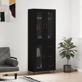 Tall black plywood sideboard 69.5x34x180 cm by vidaXL, Sideboards - Ref: Foro24-3198570, Price: 174,99 €, Discount: %