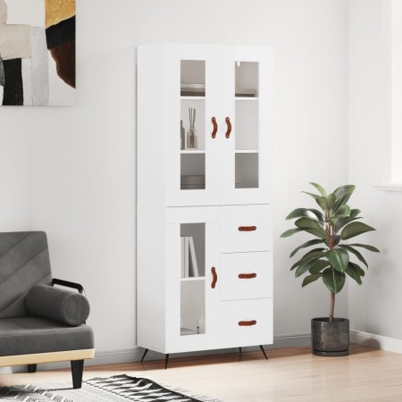 Tall white glossy plywood sideboard 69.5x34x180 cm by vidaXL, Sideboards - Ref: Foro24-3198571, Price: 183,68 €, Discount: %