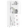 Tall white glossy plywood sideboard 69.5x34x180 cm by vidaXL, Sideboards - Ref: Foro24-3198571, Price: 183,68 €, Discount: %