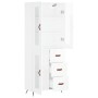 Tall white glossy plywood sideboard 69.5x34x180 cm by vidaXL, Sideboards - Ref: Foro24-3198571, Price: 183,68 €, Discount: %