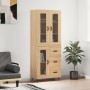 Aparador alto madera contrachapada color roble 69,5x34x180 cm de vidaXL, Aparadores - Ref: Foro24-3198572, Precio: 176,03 €, ...