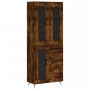 Tall smoked oak plywood sideboard 69.5x34x180 cm by vidaXL, Sideboards - Ref: Foro24-3198574, Price: 167,62 €, Discount: %