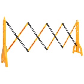 Yellow and black folding traffic barrier 250x38x96 cm by vidaXL, Road and traffic signs - Ref: Foro24-150988, Price: 113,09 €...