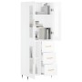 High glossy white plywood sideboard 69.5x34x180 cm by vidaXL, Sideboards - Ref: Foro24-3198579, Price: 200,51 €, Discount: %