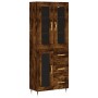 Tall smoked oak plywood sideboard 69.5x34x180 cm by vidaXL, Sideboards - Ref: Foro24-3198582, Price: 176,31 €, Discount: %