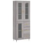 Aparador alto madera contrachapada gris sonoma 69,5x34x180 cm de vidaXL, Aparadores - Ref: Foro24-3198583, Precio: 177,37 €, ...