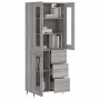 Aparador alto madera contrachapada gris sonoma 69,5x34x180 cm de vidaXL, Aparadores - Ref: Foro24-3198583, Precio: 177,37 €, ...