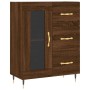 Aparador alto madera contrachapada marrón roble 69,5x34x180 cm de vidaXL, Aparadores - Ref: Foro24-3198584, Precio: 171,37 €,...