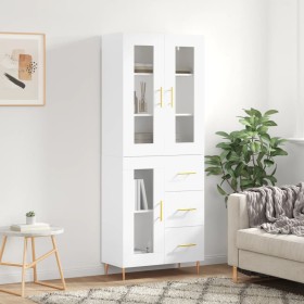 Tall white plywood sideboard 69.5x34x180 cm by vidaXL, Sideboards - Ref: Foro24-3198585, Price: 188,08 €, Discount: %