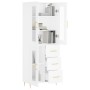 Tall white plywood sideboard 69.5x34x180 cm by vidaXL, Sideboards - Ref: Foro24-3198585, Price: 185,23 €, Discount: %