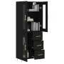 Aparador alto madera contrachapada negro 69,5x34x180 cm de vidaXL, Aparadores - Ref: Foro24-3198586, Precio: 172,34 €, Descue...