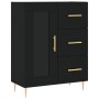 Aparador alto madera contrachapada negro 69,5x34x180 cm de vidaXL, Aparadores - Ref: Foro24-3198586, Precio: 172,34 €, Descue...