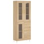 Aparador alto madera contrachapada color roble 69,5x34x180 cm de vidaXL, Aparadores - Ref: Foro24-3198588, Precio: 166,96 €, ...