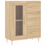 Aparador alto madera contrachapada color roble 69,5x34x180 cm de vidaXL, Aparadores - Ref: Foro24-3198588, Precio: 166,96 €, ...