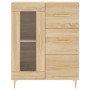 Aparador alto madera contrachapada color roble 69,5x34x180 cm de vidaXL, Aparadores - Ref: Foro24-3198588, Precio: 166,96 €, ...