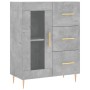 Aparador alto madera contrachapada gris hormigón 69,5x34x180 cm de vidaXL, Aparadores - Ref: Foro24-3198589, Precio: 172,65 €...