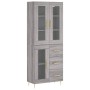 Aparador alto madera contrachapada gris sonoma 69,5x34x180 cm de vidaXL, Aparadores - Ref: Foro24-3198591, Precio: 178,17 €, ...