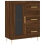 Aparador alto madera contrachapada marrón roble 69,5x34x180 cm de vidaXL, Aparadores - Ref: Foro24-3198592, Precio: 178,69 €,...