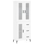 Tall white plywood sideboard 69.5x34x180 cm by vidaXL, Sideboards - Ref: Foro24-3198593, Price: 190,85 €, Discount: %