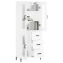 Tall white plywood sideboard 69.5x34x180 cm by vidaXL, Sideboards - Ref: Foro24-3198593, Price: 190,85 €, Discount: %