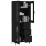 Aparador alto madera contrachapada negro 69,5x34x180 cm de vidaXL, Aparadores - Ref: Foro24-3198594, Precio: 185,99 €, Descue...