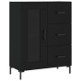 Aparador alto madera contrachapada negro 69,5x34x180 cm de vidaXL, Aparadores - Ref: Foro24-3198594, Precio: 185,99 €, Descue...