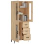 Aparador alto madera contrachapada color roble 69,5x34x180 cm de vidaXL, Aparadores - Ref: Foro24-3198596, Precio: 179,75 €, ...