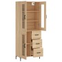 Aparador alto madera contrachapada color roble 69,5x34x180 cm de vidaXL, Aparadores - Ref: Foro24-3198596, Precio: 179,75 €, ...