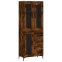 Aparador alto madera contrachapada roble ahumado 69,5x34x180 cm de vidaXL, Aparadores - Ref: Foro24-3198598, Precio: 179,75 €...