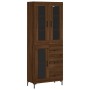 Aparador alto madera contrachapada marrón roble 69,5x34x180 cm de vidaXL, Aparadores - Ref: Foro24-3198600, Precio: 183,88 €,...