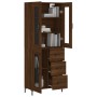 Tall oak brown plywood sideboard 69.5x34x180 cm by vidaXL, Sideboards - Ref: Foro24-3198600, Price: 183,88 €, Discount: %