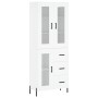 Tall white plywood sideboard 69.5x34x180 cm by vidaXL, Sideboards - Ref: Foro24-3198601, Price: 197,50 €, Discount: %