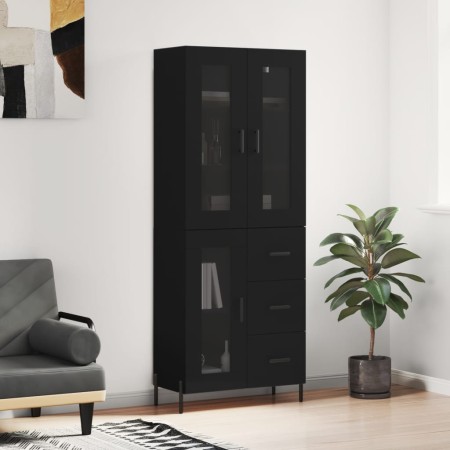 Aparador alto madera contrachapada negro 69,5x34x180 cm de vidaXL, Aparadores - Ref: Foro24-3198602, Precio: 192,73 €, Descue...