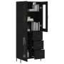 Aparador alto madera contrachapada negro 69,5x34x180 cm de vidaXL, Aparadores - Ref: Foro24-3198602, Precio: 192,73 €, Descue...