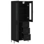 Tall black plywood sideboard 69.5x34x180 cm by vidaXL, Sideboards - Ref: Foro24-3198602, Price: 192,73 €, Discount: %