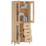 High oak-colored plywood sideboard 69.5x34x180 cm by vidaXL, Sideboards - Ref: Foro24-3198604, Price: 181,71 €, Discount: %