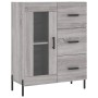 High sideboard sonoma gray plywood 69.5x34x180 cm by vidaXL, Sideboards - Ref: Foro24-3198607, Price: 193,56 €, Discount: %