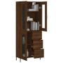 Tall oak brown plywood sideboard 69.5x34x180 cm by vidaXL, Sideboards - Ref: Foro24-3198608, Price: 199,70 €, Discount: %